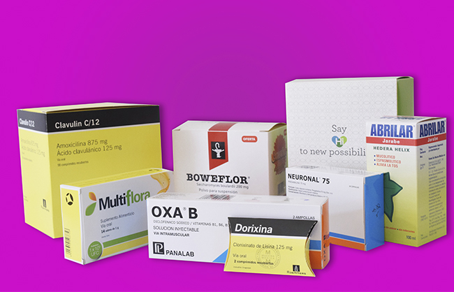 Impresión de cajas para medicinas